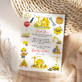 Aquarel Constructie 2e Verjaardag Bedankkaart