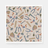 Aquarel constructiegerei feestservetten servet (Voorkant)