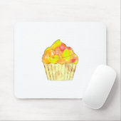 Aquarel Cupcake Schilderij Muismat (Met muis)