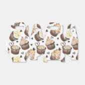 Aquarel cupcakes bedankdoosjes (Uitgevouwen)