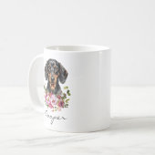Aquarel Dachshund Koffiemok (Voorkant links)