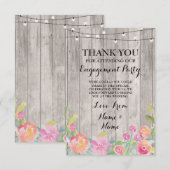 Aquarel Dank U Betrokkenheid Trouwbloemen Kaart (Voorkant / Achterkant)