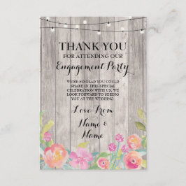 Aquarel Dank U Betrokkenheid Trouwbloemen Kaart