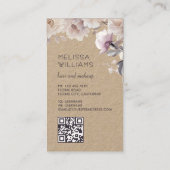 Aquarel Delicate Rozen | Qr Code Rustiek Visitekaartje (Achterkant)