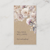 Aquarel Delicate Rozen | Qr Code Rustiek Visitekaartje (Voorkant)