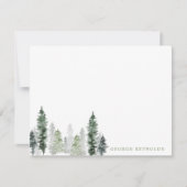 Aquarel Dennenbos Notitiekaartje (Voorkant)