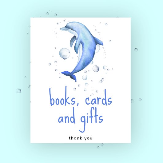 Aquarel dolfijn - Boeken kaarten en cadeaus Poster