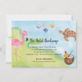 Aquarel Dominicaanse Republiek Kaart Save the Date (Achterkant)