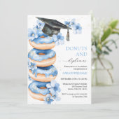 Aquarel Donuts en Diploma's Afstudeerfeest Kaart (Staand voorkant)