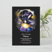 Aquarel Draak Verjaardagsuitnodiging Kaart (Staand voorkant)