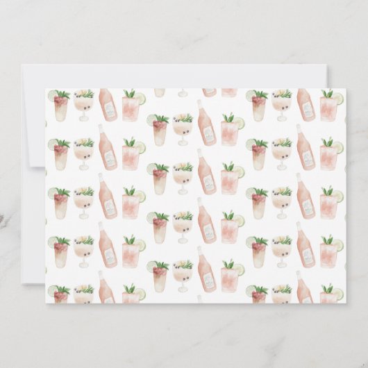 aquarel drank uitnodiging voor vrijgezellenfeestje (Achterkant)