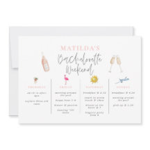 Aquarel drankjes vrijgezellenweekend itinerarium