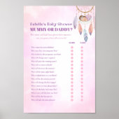 Aquarel Dreaatcher Baby shower MoM Dad spel Poster (Voorkant)
