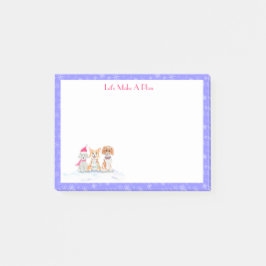 Aquarel Drie Schattige Honden Klaar Voor Kerstmis Post-it® Notes
