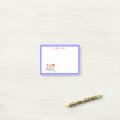 Aquarel Drie Schattige Honden Klaar Voor Kerstmis Post-it® Notes (Op bureau)