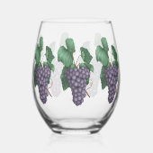 Aquarel Druiven Wijnglas Zonder Voet (Links)