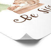 Aquarel Eekhoorn Bosland Wees Grappig Kinderkamer Poster (Hoek)