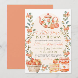 Aquarel Een Klein Perzikje is Onderweg Kaart