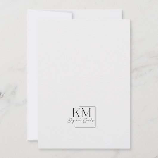 Aquarel Eenhoring Verjaardagsfeest Uitnodiging (Achterkant)