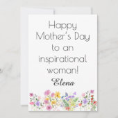 Aquarel eenvoudige gele rode bloemen feestdagenkaart (Voorkant)