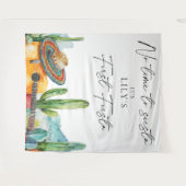 Aquarel Eerste Fiesta 1e Verjaardag Achtergrond Wandkleed (Voorkant (horizontaal))