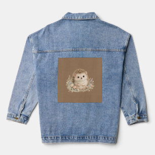 Aquarel Egeltuin Illustratie Denim Jacket