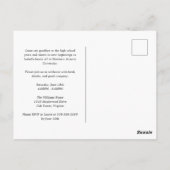 Aquarel eindexamen uitnodiging met afstudeerhoeden (Achterkant)