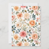 Aquarel Elegant Bloemengala Engagement Party Save The Date (Achterkant)