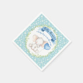 Aquarel Elephant Blue Baby shower servet (Hoek)