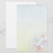 Aquarel en Bloemen Briefpapier (Voorkant / Achterkant)