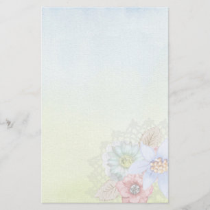 Aquarel en Bloemen Briefpapier