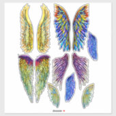 aquarel engelenvleugels fantasie kunst sticker (Vel)