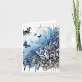 Aquarel Ephemera Vintage Blanco Notitiekaartje