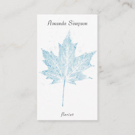 Aquarel, esdoornblad, bloemist bloem visitekaartje