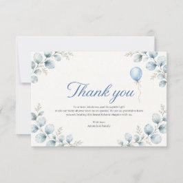 Aquarel Eucalyptus Baby Shower Bedankkaart
