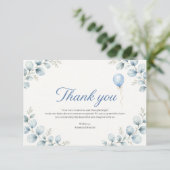 Aquarel Eucalyptus Baby Shower Bedankkaart (Staand voorkant)