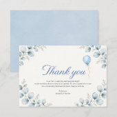 Aquarel Eucalyptus Baby Shower Bedankkaart (Voorkant / Achterkant)