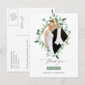 Aquarel Eucalyptus Bosgroen Bedankt Briefkaart (Voorkant / Achterkant)