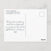 Aquarel Eucalyptus Bruidsfeest Dank Je Briefkaart (Achterkant)