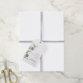 Aquarel Eucalyptus Bruidsuitnodiging Bedankt Cadeaulabel (Met Touw)