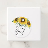 Aquarel Eucalyptus en Zonnebloemen Dank Je Wel Bedankjes Labels (In situ)