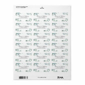 Aquarel Eucalyptus Groen Elegante Chic Etiket (Full Sheet)