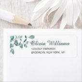 Aquarel Eucalyptus Groen Elegante Chic Label (Insitu)