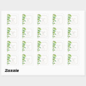 Aquarel eucalyptus groen gebladerte vierkante sticker (Vel)