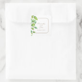 Aquarel eucalyptus groen gebladerte vierkante sticker (Tas)