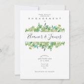Aquarel Eucalyptus groen Verloving Kaart (Voorkant)