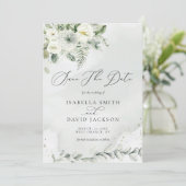 Aquarel Eucalyptus Groene Bladeren Botanisch Save The Date (Staand voorkant)