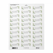 Aquarel Eucalyptus Groene Gebladerte Bladeren Etiket (Full Sheet)
