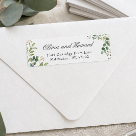 Aquarel Eucalyptus Groene Gebladerte Bladeren Etiket