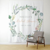 Aquarel Eucalyptus Krans Bruidsdiner Wandkleed (In situ)